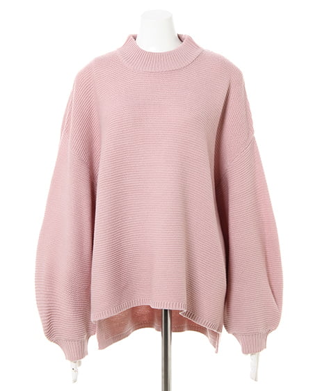 INGNI（イング） モックネックニット＋ダルメシアン柄スカート／SET ｽﾓｰｸﾋﾟﾝｸ