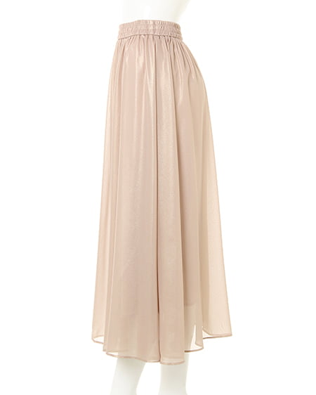 INGNI(イング) ベルト付ケーブルチュニック+ハクプリントギャザースカート/SET モカ