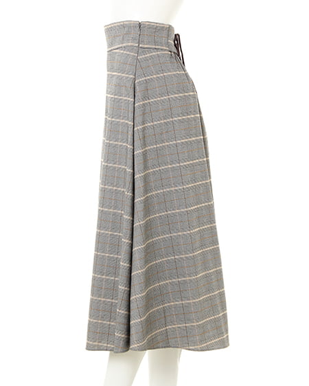 INGNI(イング) ボウタイ配色ニット+サーキュラースカート/SET ボルドー