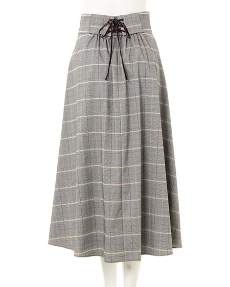 INGNI(イング) ボウタイ配色ニット+サーキュラースカート/SET ボルドー