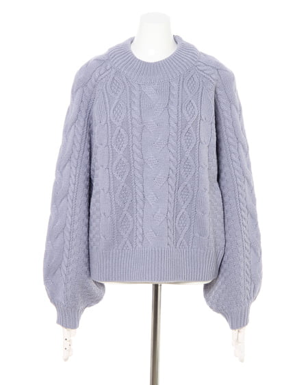 INGNI（イング） モックネックニット＋レオパード柄スカート／SET ｽﾓｰｸｻｯｸｽ