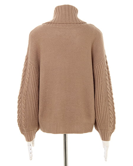 INGNI（イング） オフタートルニット＋ダルメシアン柄スカート／SET ﾍﾞｰｼﾞｭ