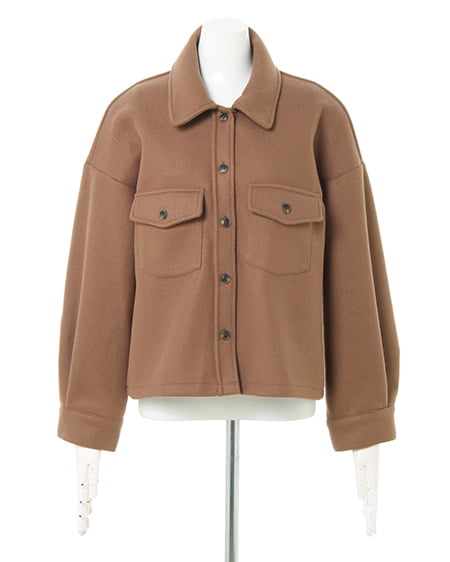 INGNI（イング） フェイクウールCPOシャツ＋フェイクウール台形スカート／SET ﾓｶ