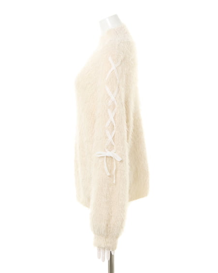 INGNI（イング） 袖レースモックネックニット＋チェック柄スカート／SET ｱｲﾎﾞﾘｰ