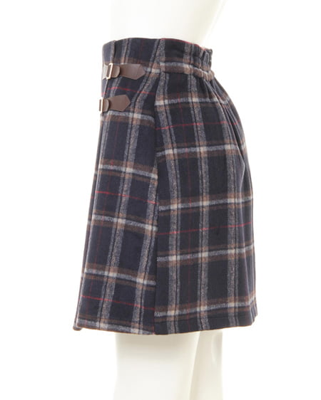 INGNI（イング） 袖レースモックネックニット＋チェック柄スカート／SET ｱｲﾎﾞﾘｰ