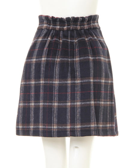 INGNI（イング） 袖レースモックネックニット＋チェック柄スカート／SET ｱｲﾎﾞﾘｰ