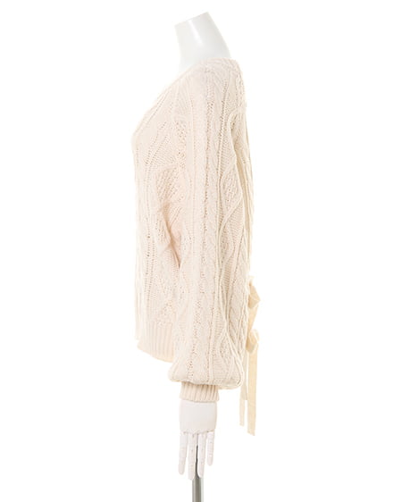 INGNI（イング） バックリボンケーブルニット＋コーデュロイスカート／SET ｱｲﾎﾞﾘｰ