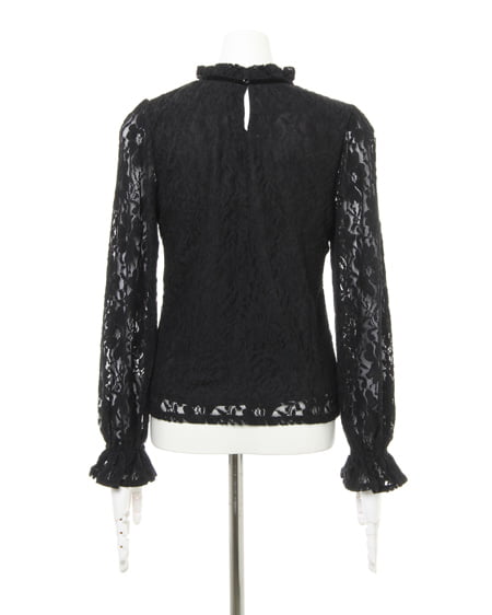 INGNI（イング） 起毛レース長袖＋グレンチェックミディスカート／SET ｸﾛ