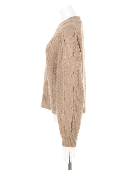 INGNI(イング) ケーブルモックネック+BIGフードエコダウン/SET ベージュ