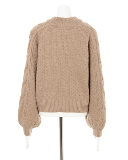 INGNI(イング) ケーブルモックネック+BIGフードエコダウン/SET ベージュ