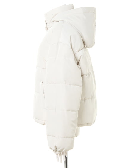 INGNI(イング) ケーブルモックネック+BIGフードエコダウン/SET ベージュ