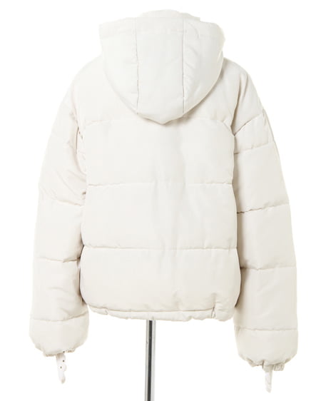 INGNI(イング) ケーブルモックネック+BIGフードエコダウン/SET ベージュ