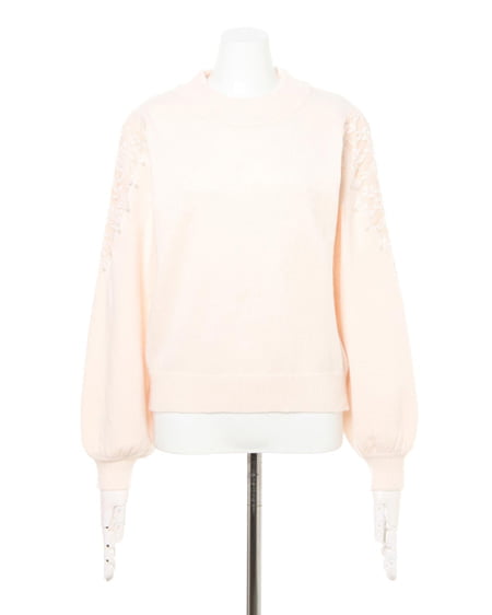 INGNI（イング） 肩パールレースニット＋ベルト付ツイードスカート／SET ｱｲﾎﾞﾘｰ