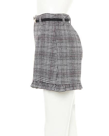 INGNI（イング） BACKリボンニット＋ベルト付フリルキュロット／SET ｽﾓｰｸﾋﾟﾝｸ