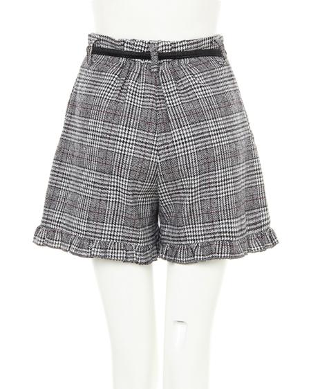 INGNI（イング） BACKリボンニット＋ベルト付フリルキュロット／SET ｽﾓｰｸﾋﾟﾝｸ