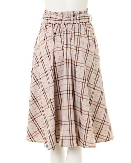 INGNI（イング） BACKリボンニット＋ベルト付ラッフルスカート／SET ﾓｶ