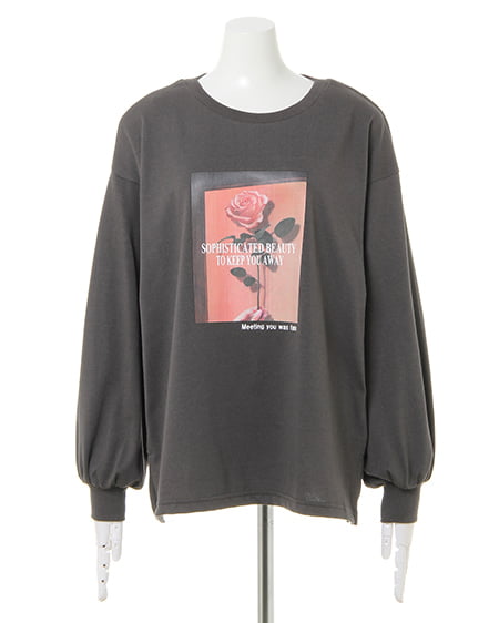 INGNI（イング） フォトロングTシャツ＋サテンプリーツスカート／SET ｽﾐｸﾛ