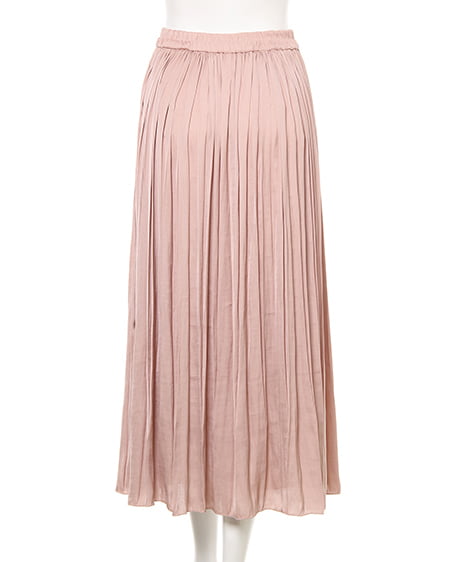 INGNI（イング） フォトロングTシャツ＋サテンプリーツスカート／SET ｽﾐｸﾛ