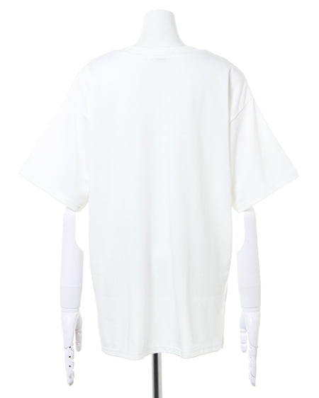 INGNI（イング） 転写Tシャツ＋サテンプリーツスカート／SET ｵﾌﾎﾜｲﾄ