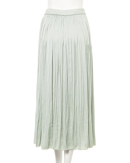 INGNI（イング） 転写Tシャツ＋サテンプリーツスカート／SET ｵﾌﾎﾜｲﾄ