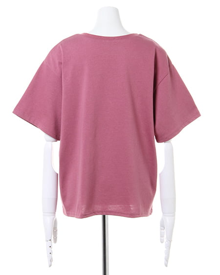 INGNI（イング） SWEETロゴTシャツ＋麻バミューダパンツ／SET ﾋﾟﾝｸ