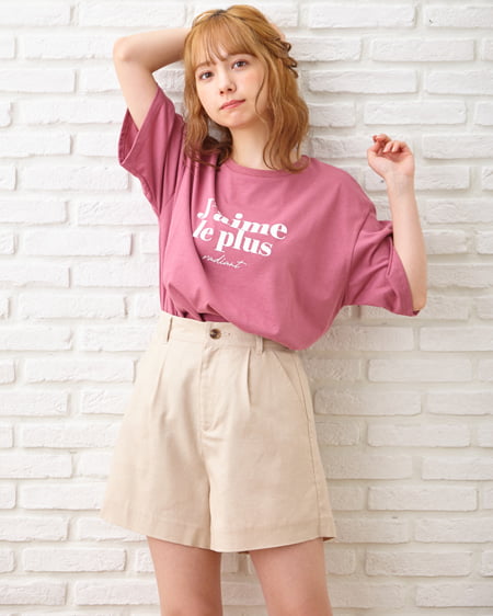 【INGNI STORE限定セット】SWEETロゴTシャツ＋麻バミューダパンツ／SET