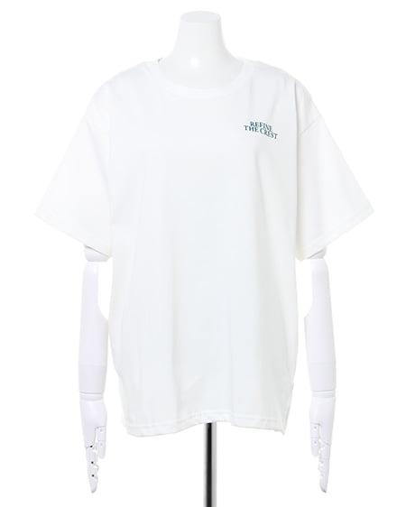 INGNI(イング) バックロゴTシャツ+レオパード柄スカート/SET オフホワイト/グリーン