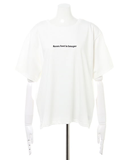 INGNI（イング） シアーバンドカラーシャツ＋ロゴTシャツ／SET ﾊﾟｰﾌﾟﾙ