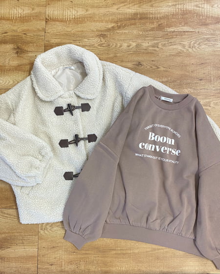 INGNI(イング) ボアダッフルコート＋ロゴスウェットトップスA／SET ｱｲﾎﾞﾘｰ