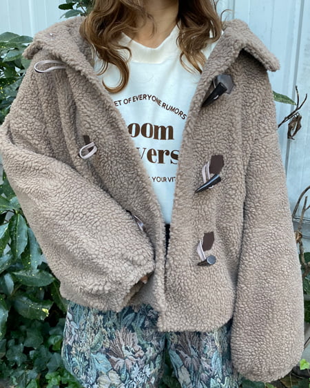 INGNI(イング) ボアダッフルコート＋ロゴスウェットトップスB／SET ﾓｶ