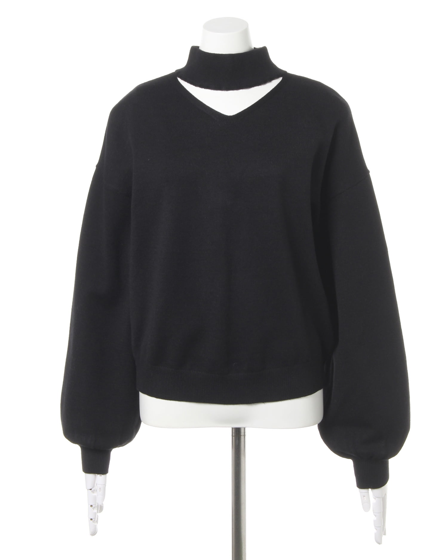 スリットネックニット＋フェイクレザースカート／SET｜INGNI