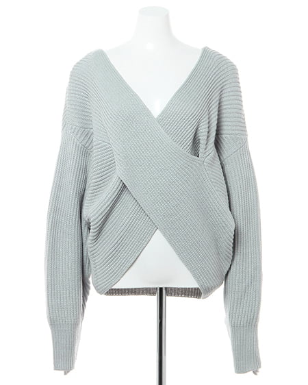 INGNI(イング) カシュクールニット+フェイクレザーパンツ/SET ミントグリーン