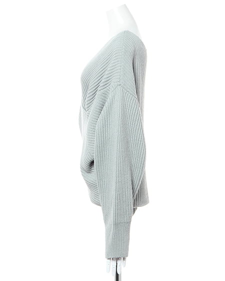 INGNI(イング) カシュクールニット+フェイクレザーパンツ/SET ミントグリーン