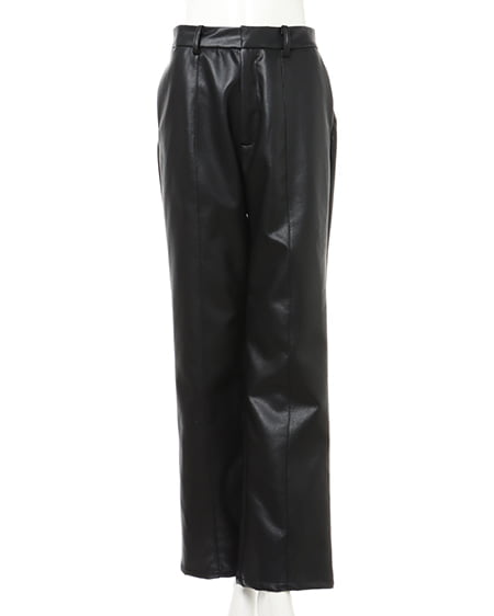 INGNI(イング) カシュクールニット+フェイクレザーパンツ/SET ミントグリーン