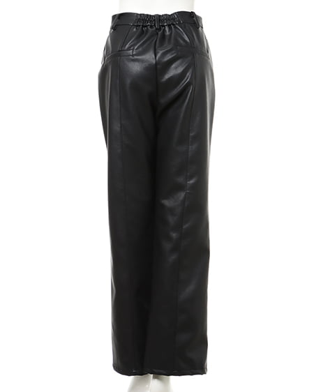 INGNI(イング) カシュクールニット+フェイクレザーパンツ/SET ミントグリーン