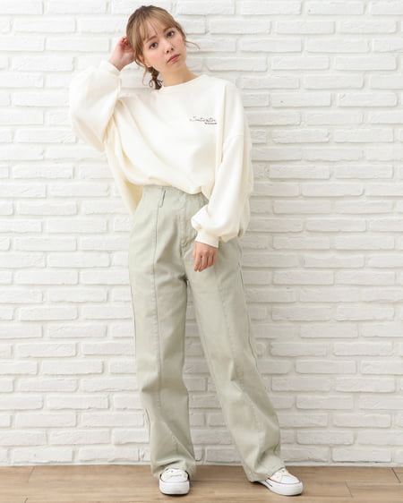 【INGNI STORE限定セット】バックロゴ起毛スウェット＋センターシームパンツ／SET