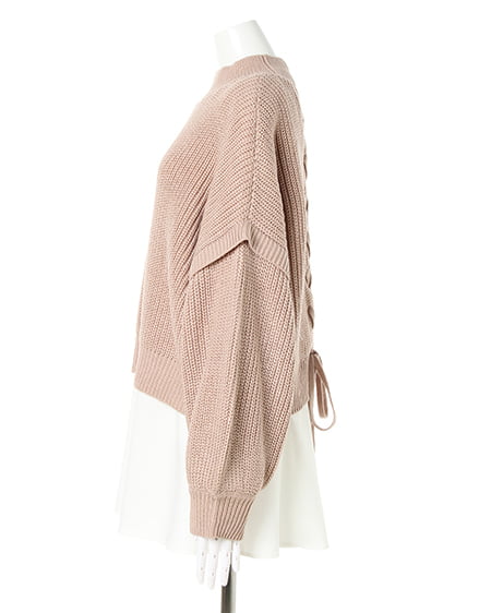 INGNI（イング） ジェラートカラーニットSET＋フェイクレザーキュロットパンツ／SET ﾍﾞｰｼﾞｭ