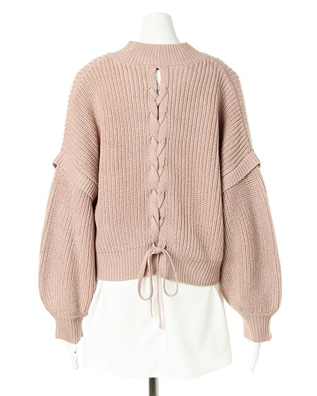 INGNI（イング） ジェラートカラーニットSET＋フェイクレザーキュロットパンツ／SET ﾍﾞｰｼﾞｭ