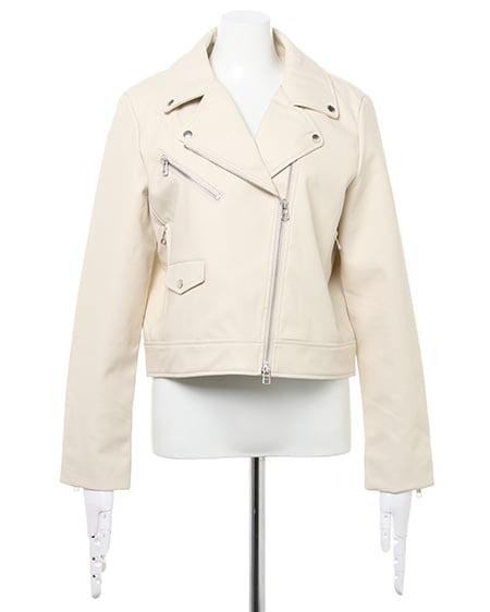 INGNI(イング) ライダースジャケット+ビスチェ+ブラウス/SET アイボリー