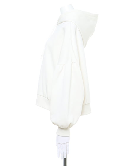 INGNI(イング) ショート丈パーカー+サテンフリルスカート/SET オフホワイト