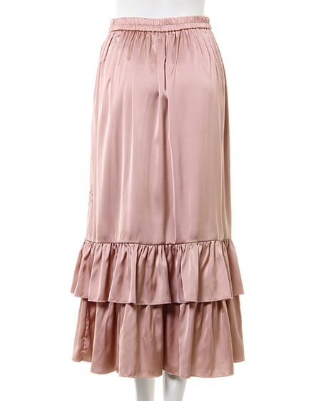 INGNI(イング) ショート丈パーカー+サテンフリルスカート/SET オフホワイト