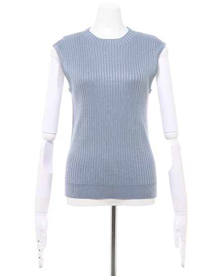 INGNI(イング) ノースリニット+線画調フレアスカート/SET ブルー