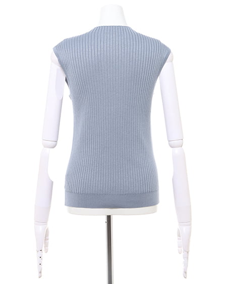 INGNI(イング) ノースリニット+線画調フレアスカート/SET ブルー