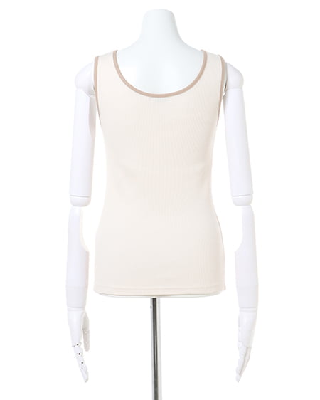 INGNI(イング) シアーシャツ+配色タンクトップ/SET ライトカーキ