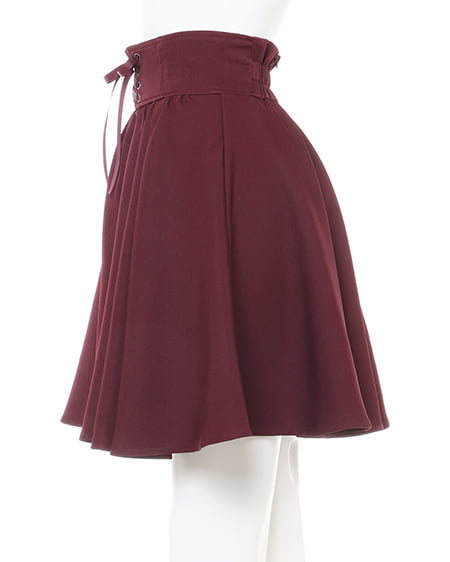 INGNI(イング) 袖異素材パワショルニット+レースアップスカート/SET モカ