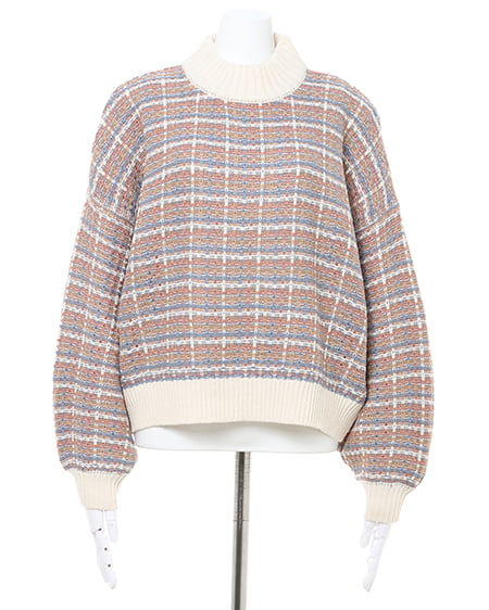 INGNI（イング） ファンシーツイードニット＋フロントスリットパンツ／SET ｱｲﾎﾞﾘｰ