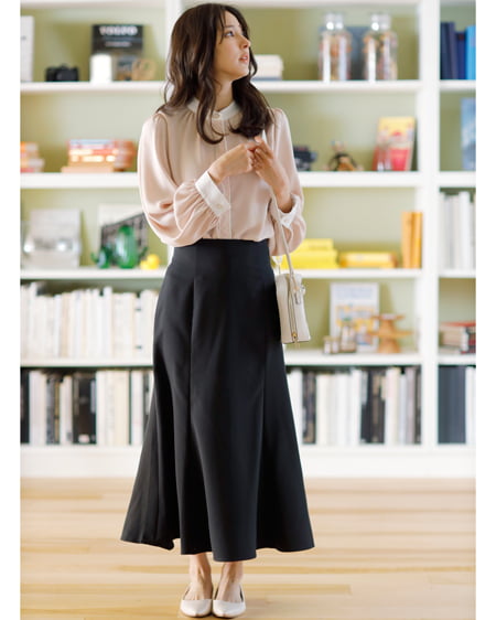 【INGNI STORE限定セット】バイカラートロミブラウス＋マーメイドスカート／SET