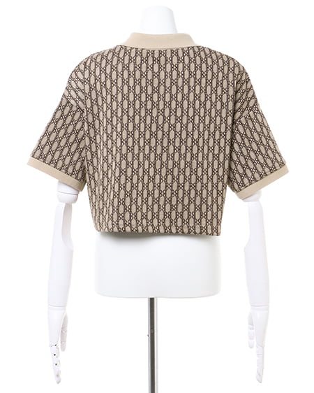 INGNI(イング) ジャガード柄トップス+プリーツスカパン/SET ベージュ