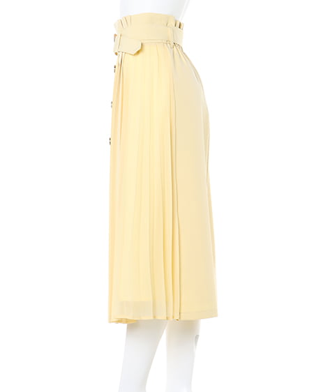 INGNI(イング) 異素材フリルニット+切替トレンチスカート/SET アイボリー