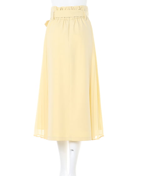 INGNI(イング) 異素材フリルニット+切替トレンチスカート/SET アイボリー